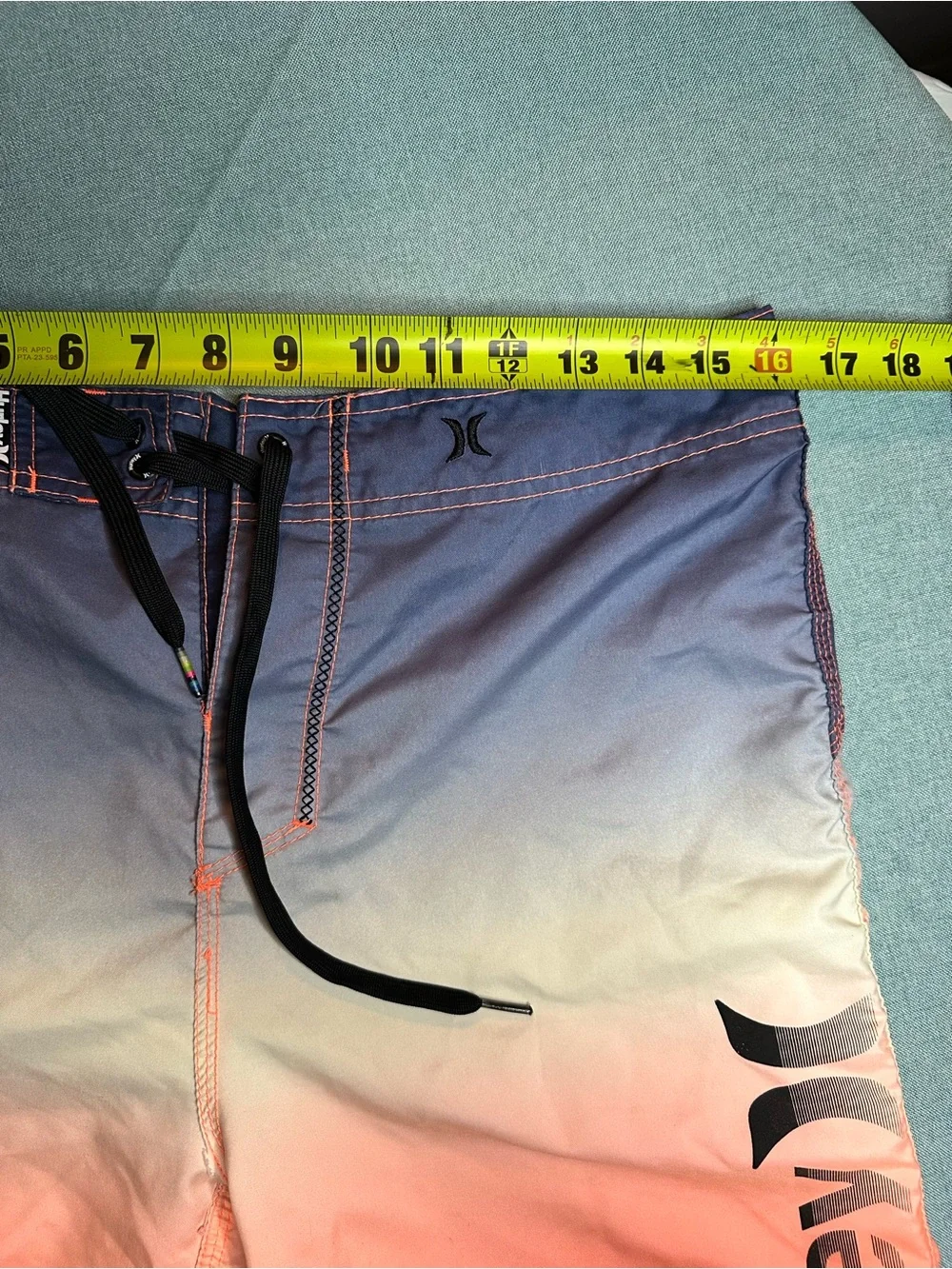 Hurley Vintage Men's Coral to Blue Ombre Swim Board Shorts